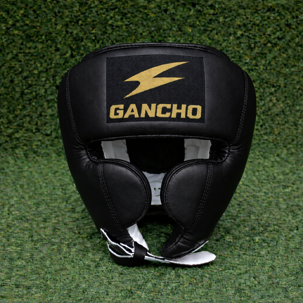 Gancho Elite Headgear –BLACK WITH GOLD