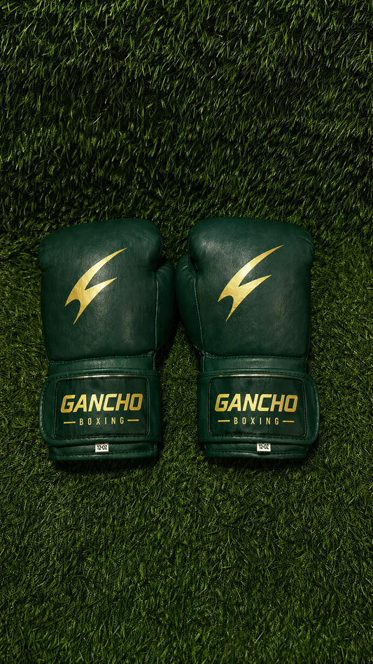 Underdog Boxing Gloves- DARK GREEN WITH GOLD