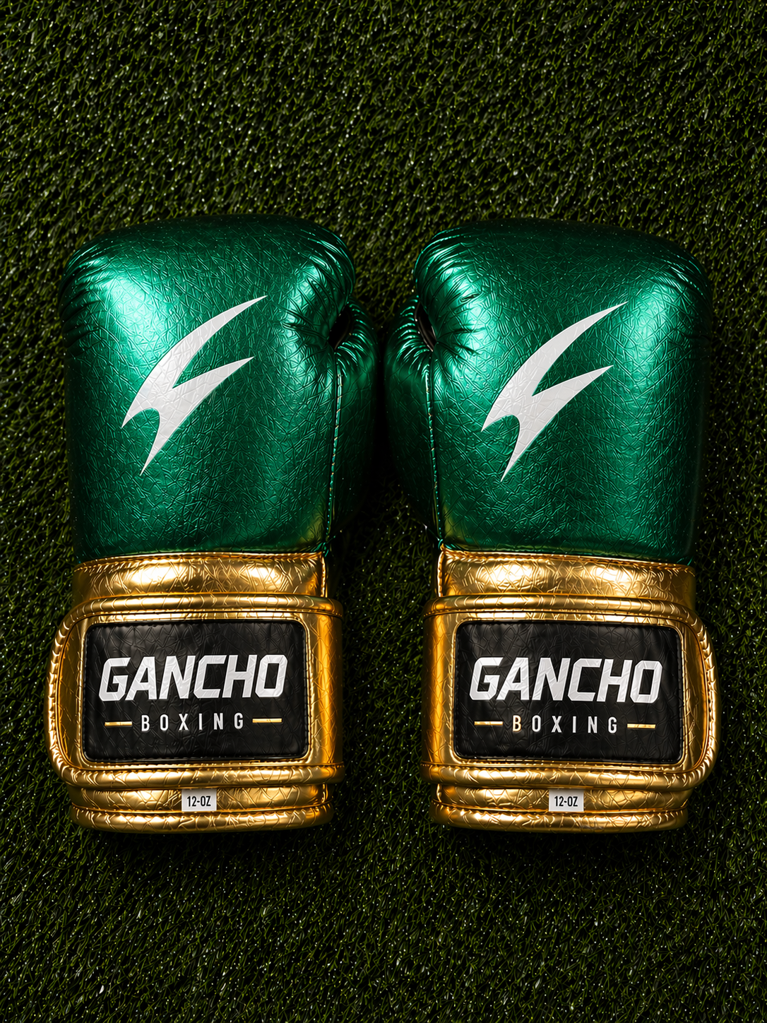 Underdog Boxing Gloves- GREEN AND GOLD METALLIC