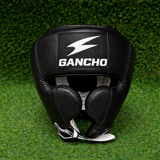 Gancho Elite Headgear –BLACK WITH WHITE