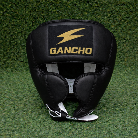 Gancho Elite Headgear –BLACK WITH GOLD