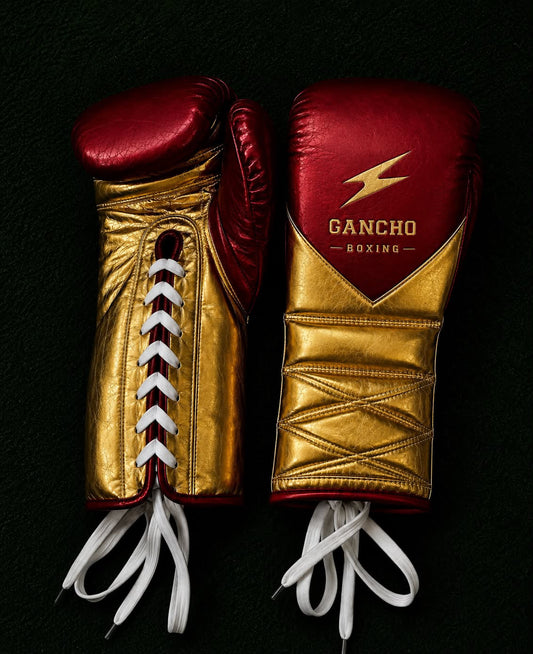 Bloodline Elite Gloves – METALLIC RED AND GOLD