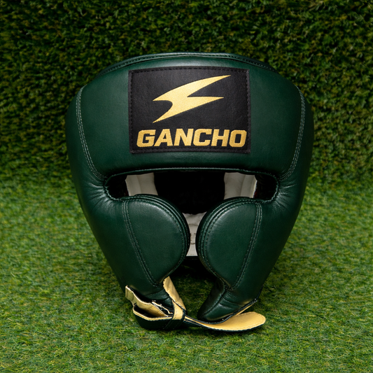 Gancho Elite Headgear –GREEN AND GOLD