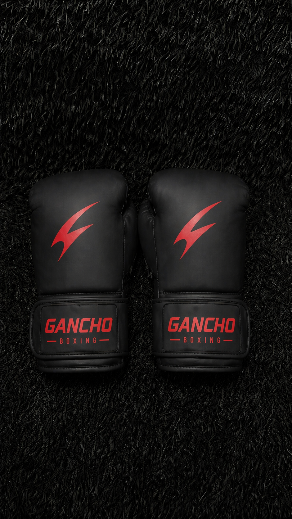 Underdog Boxing Gloves- MATTE BLACK RED LOGO