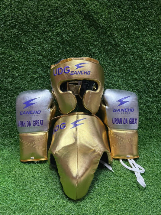 Bloodline Elite Sparring Kit - METALLIC GOLD AND METALLIC SILVER