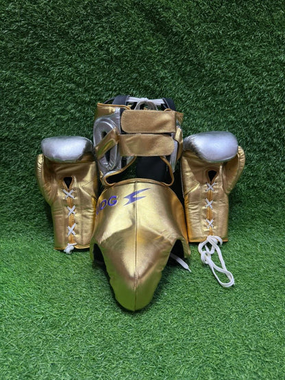Bloodline Elite Sparring Kit - METALLIC GOLD AND METALLIC SILVER