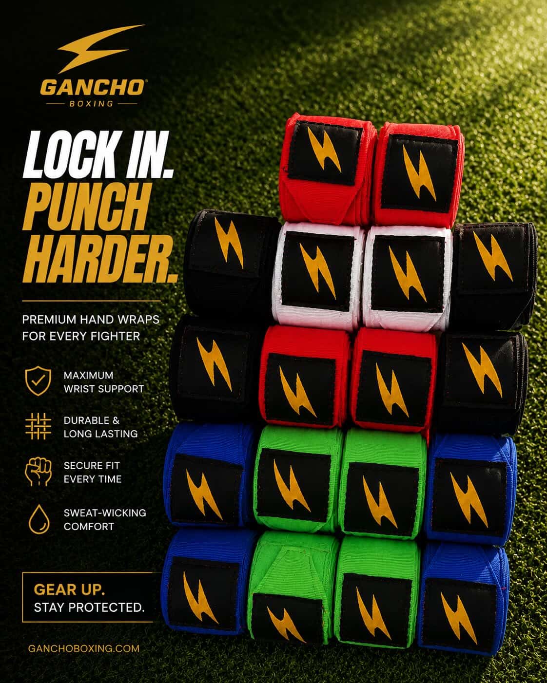 Gancho Boxing Mexican Style Handwraps – 210”
