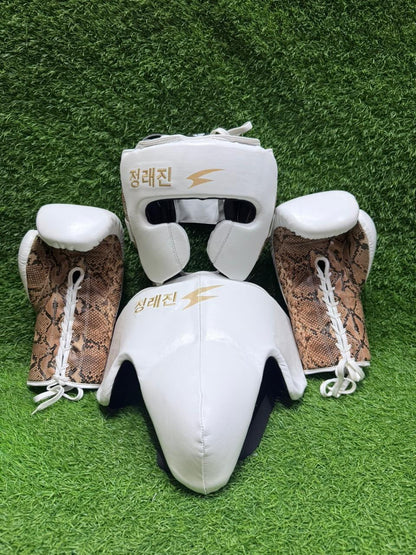 Bloodline Elite Sparring Kit - SNAKE PATTERN AND WHITE