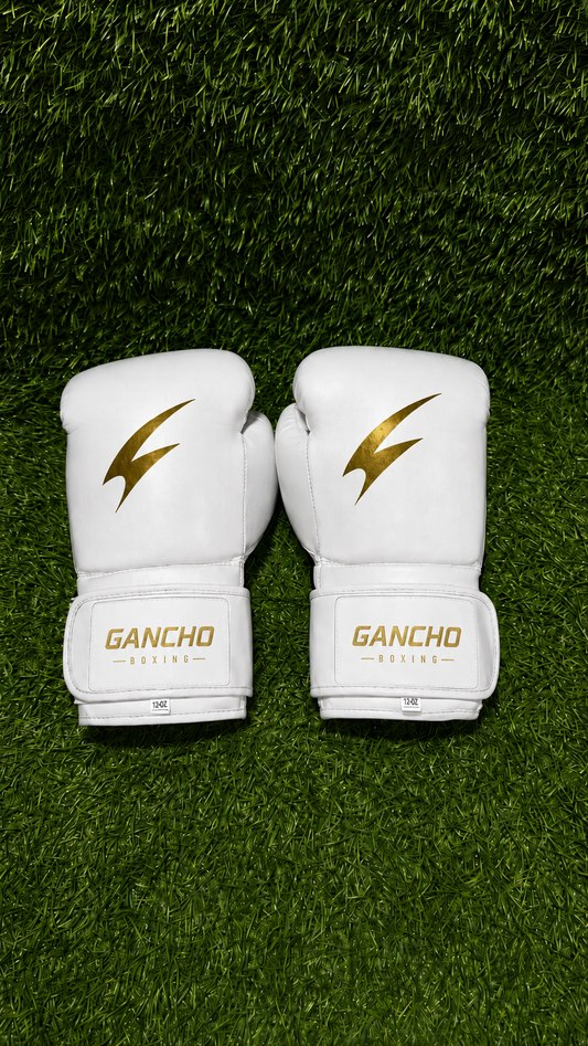 Underdog Boxing Gloves- WHITE AND GOLD